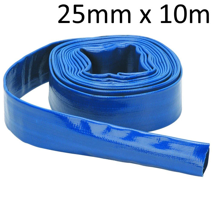 4 Bar Lay Flat Delivery Hose 25mm (1 inch) 10 metre roll complete