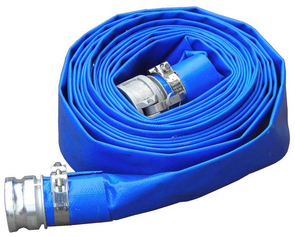 Eastrans 2 in x 50 ft Pool Backwash Hose, Heavy Duty Flat Discharge Hose, Weather and Burst Resistant, Best Pool HOSES for Inground Pools, Pool Filter