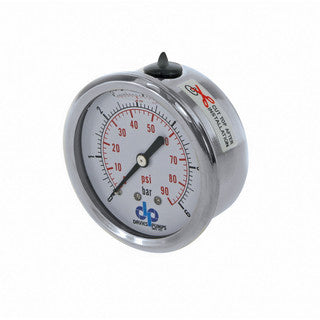 Pressure Gauge Rear Entry Liquid Filled 63mm