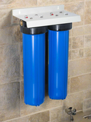 TREVOLI - Big Blue Jumbo Water Filtration-Filter Housing Twin Set- 20"