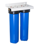 TREVOLI - Big Blue Jumbo Water Filtration-Filter Housing Twin Set- 20"