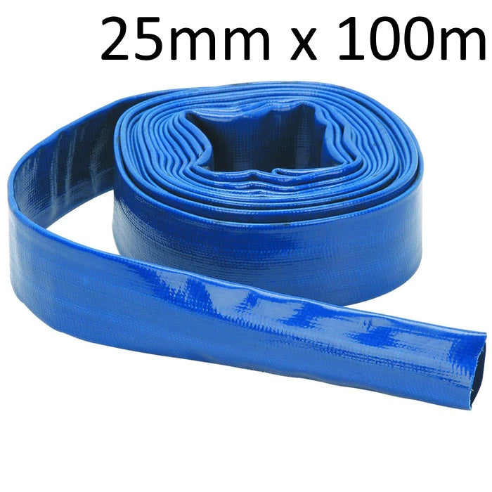 4 Bar Lay Flat Delivery Hose 25mm (1 inch) 100 metre roll complete