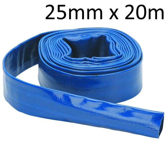 4 Bar Lay Flat Delivery Hose 25mm (1 inch) 20 metre roll complete