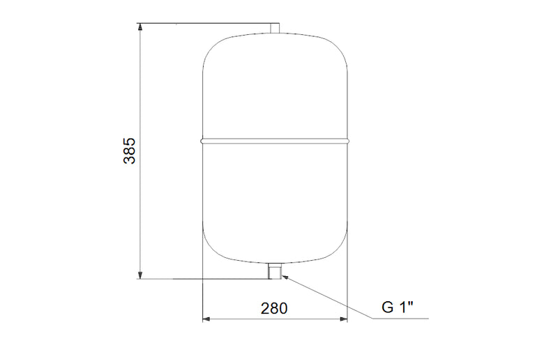 Grundfos 18L Pressure Tank Vertical