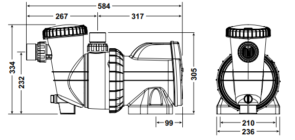 DAVEY - SLS Pool Pump 75mm