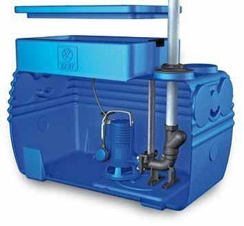 Zenit- Bluebox 250L Sewer Pump Station with Vortex Pump Options