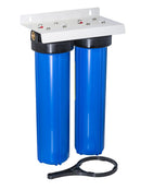 TREVOLI - Big Blue Jumbo Water Filtration-Filter Housing Twin Set- 20"